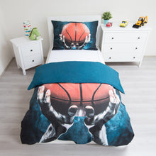 Load image into Gallery viewer, Basketball Single Duvet Cover Set - 140 x 200 cm - 100% COTTON
