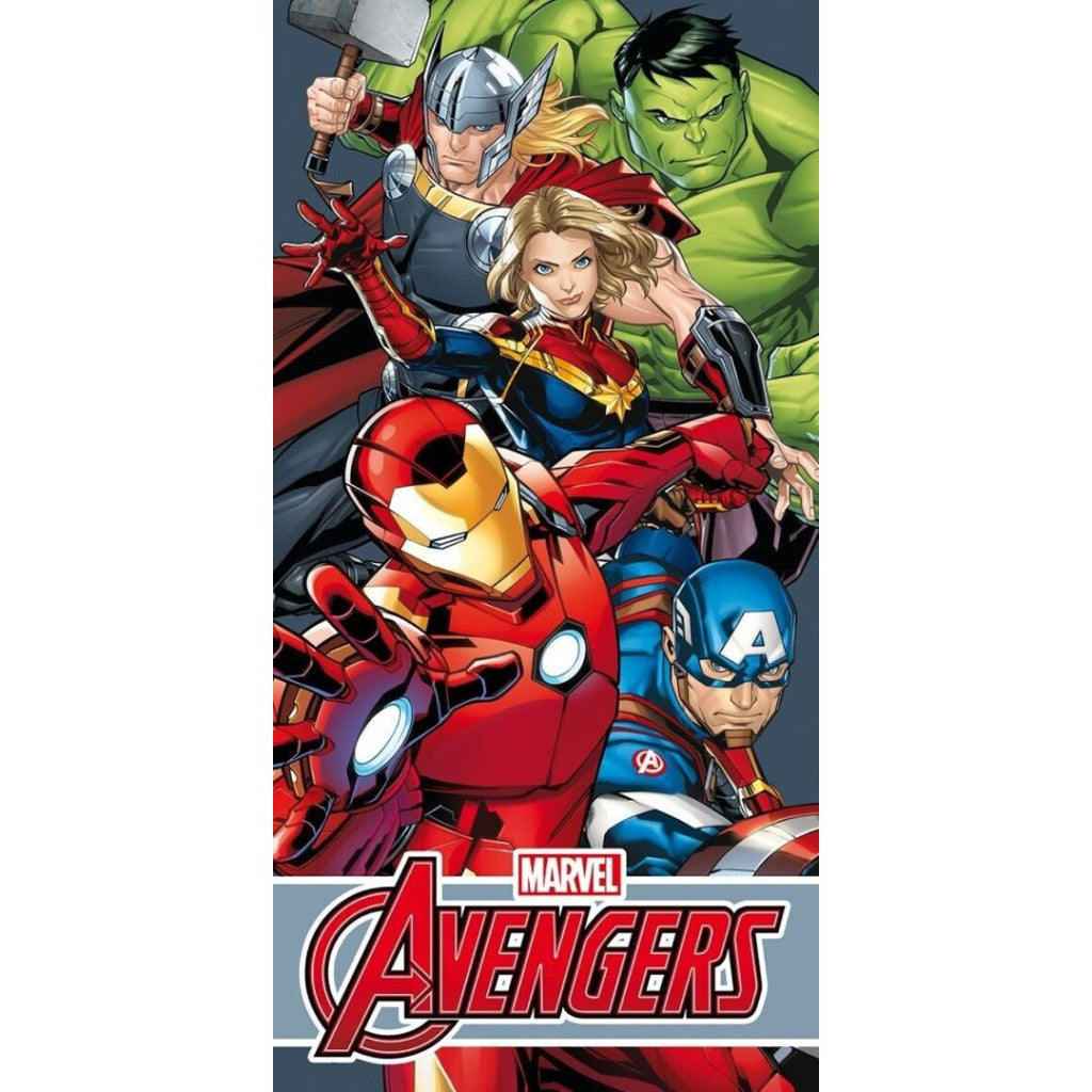 Marvel Avengers Beach Bath Towel 140 x 70 cm Thor Hulk Cap Iron Man Fast Dry