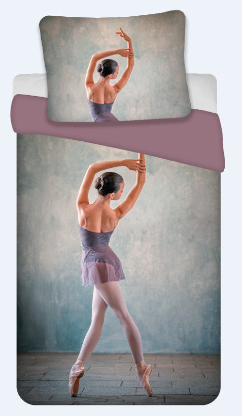Dancing Ballerina Single Duvet Cover Set - 140 x 200 cm - 100% COTTON - Ballet