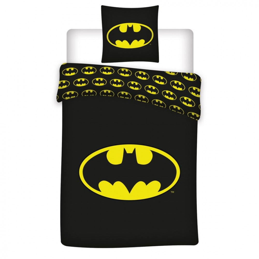 DC Comics Batman Logo Single Duvet Cover Set 140 x 200 cm Dark Knight