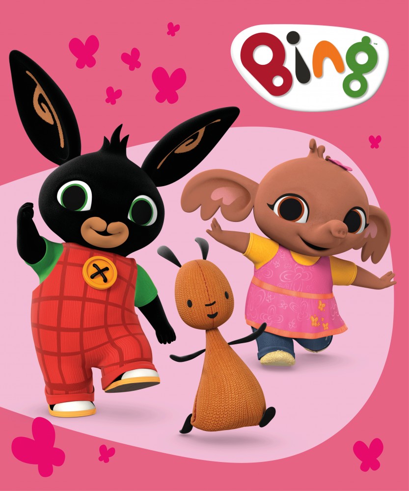 Bing Bunny Rabbit Fleece Blanket 100 x 140 cm Flop and Sula