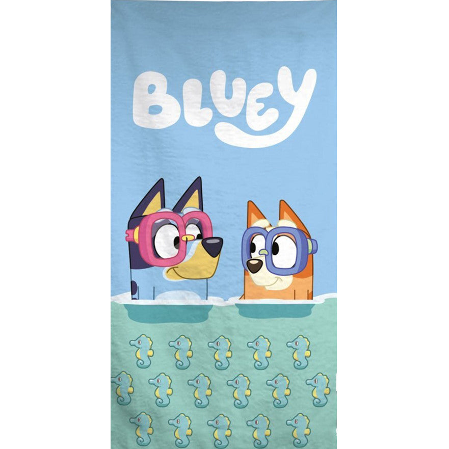 Bluey Bath Beach towel 140 x 70 cm - Australian Heeler Cattle Dog - Fast Dry