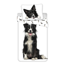 Load image into Gallery viewer, Border Collie Single Duvet Cover Set 140 x 200 cm 100% COTTON
