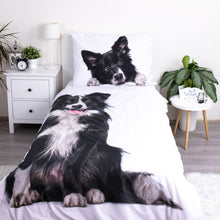Load image into Gallery viewer, Border Collie Single Duvet Cover Set 140 x 200 cm 100% COTTON
