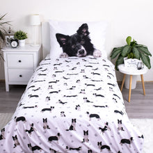 Load image into Gallery viewer, Border Collie Single Duvet Cover Set 140 x 200 cm 100% COTTON
