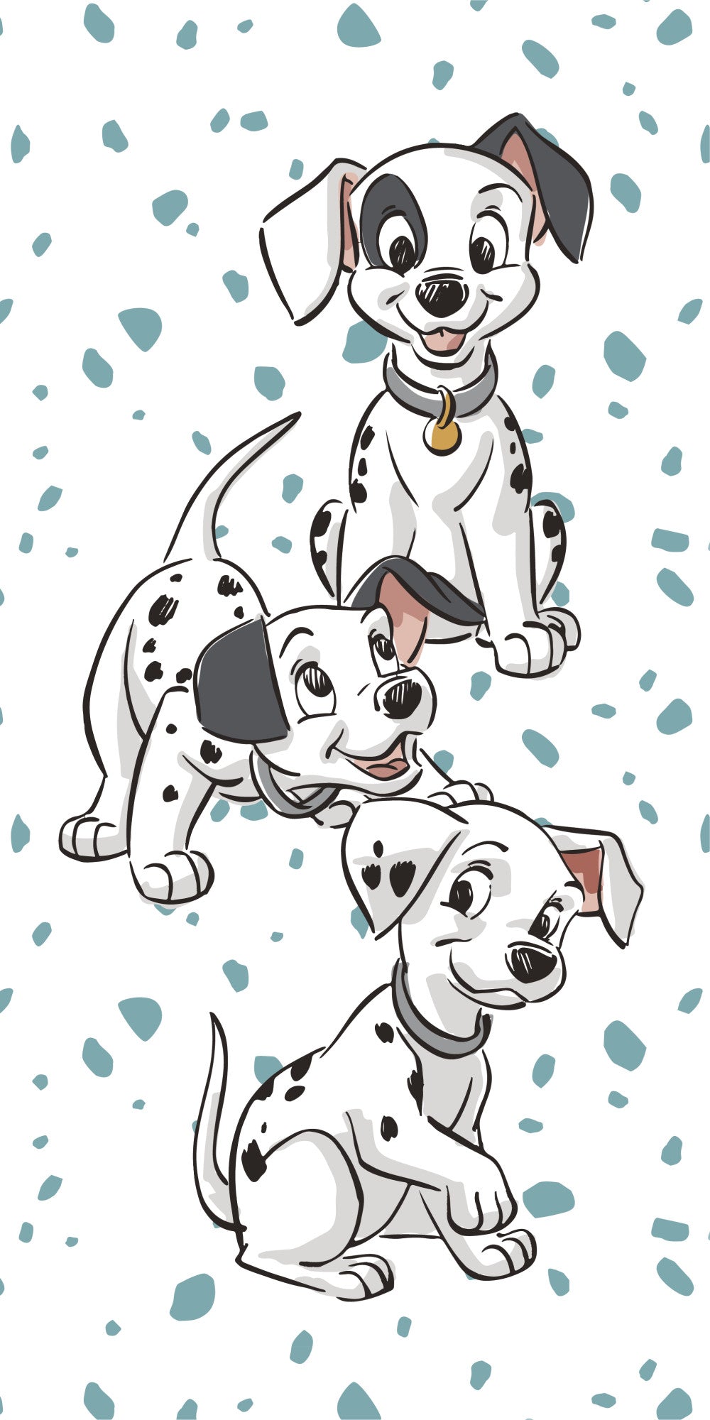 Disney 101 DALMATIANS Bath Beach Pool towel 100% COTTON 140 x 70 cm Lucky Patch