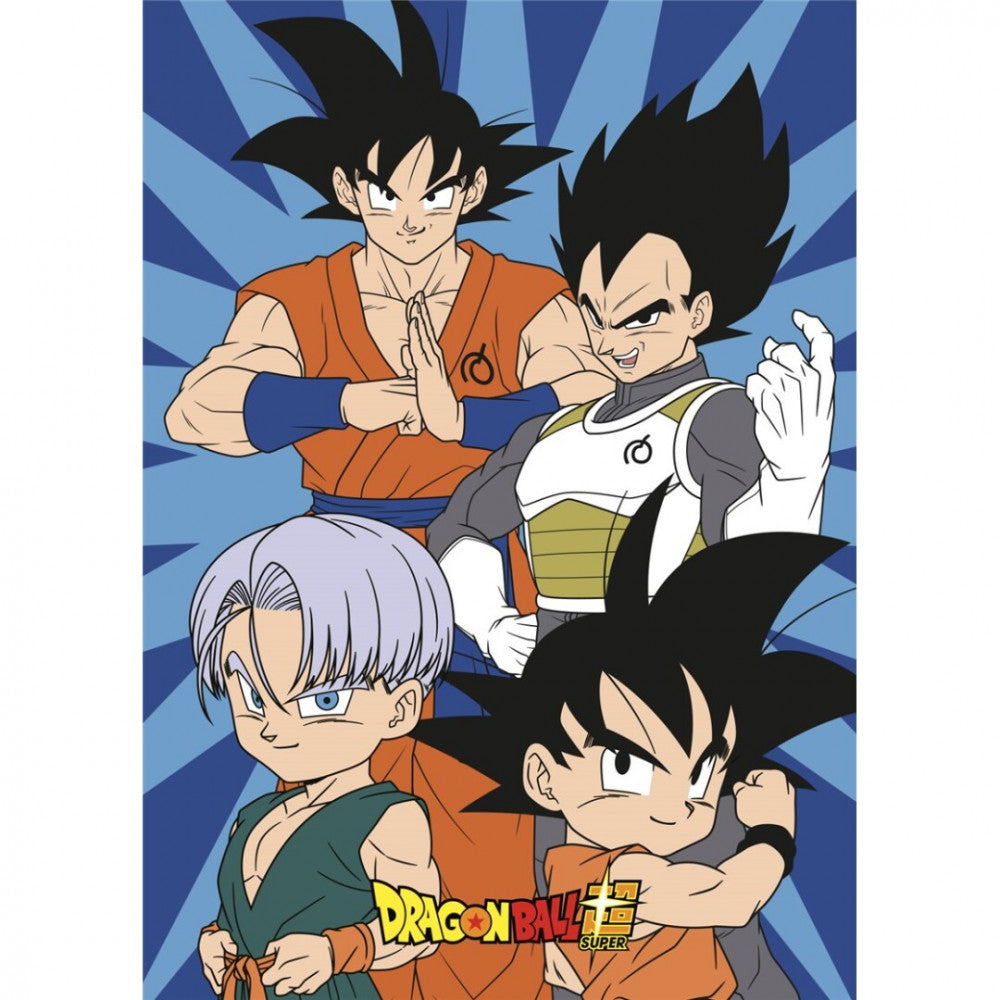 Dragon Ball Super Fleece Blanket 100 x 140 cm Goku, Vegeta, Goten & Trunks