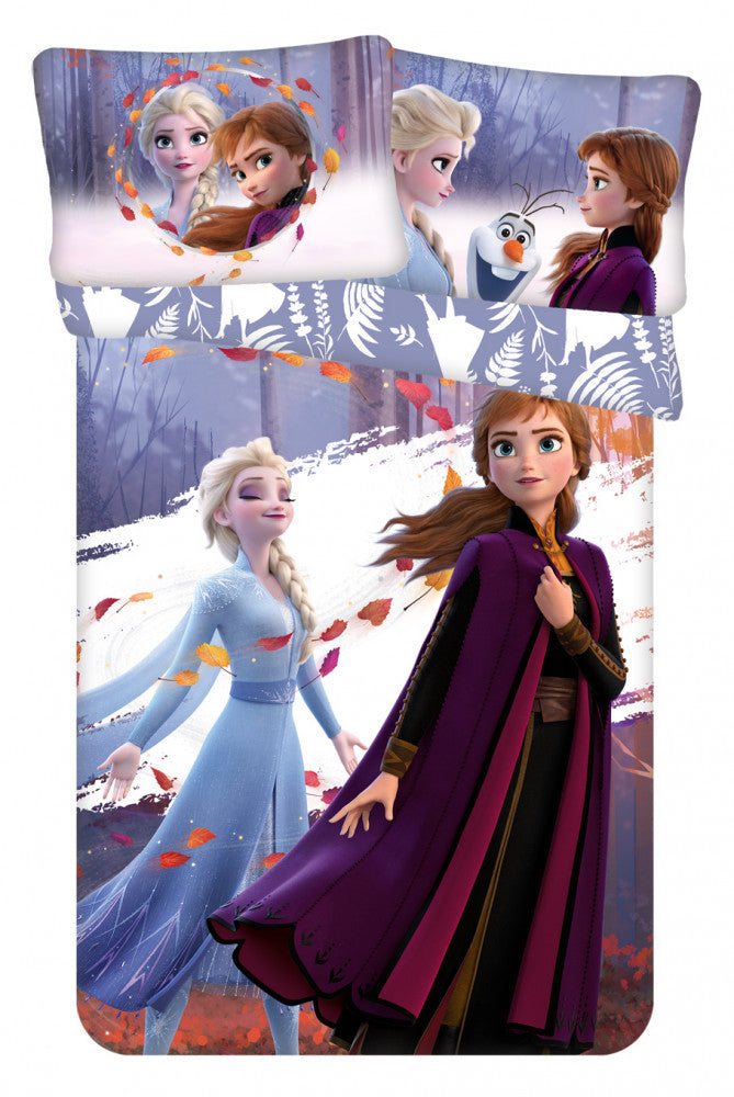 Disney Frozen Single Size Duvet Cover Set 140 x 200 cm 100% COTTON Anna Elsa