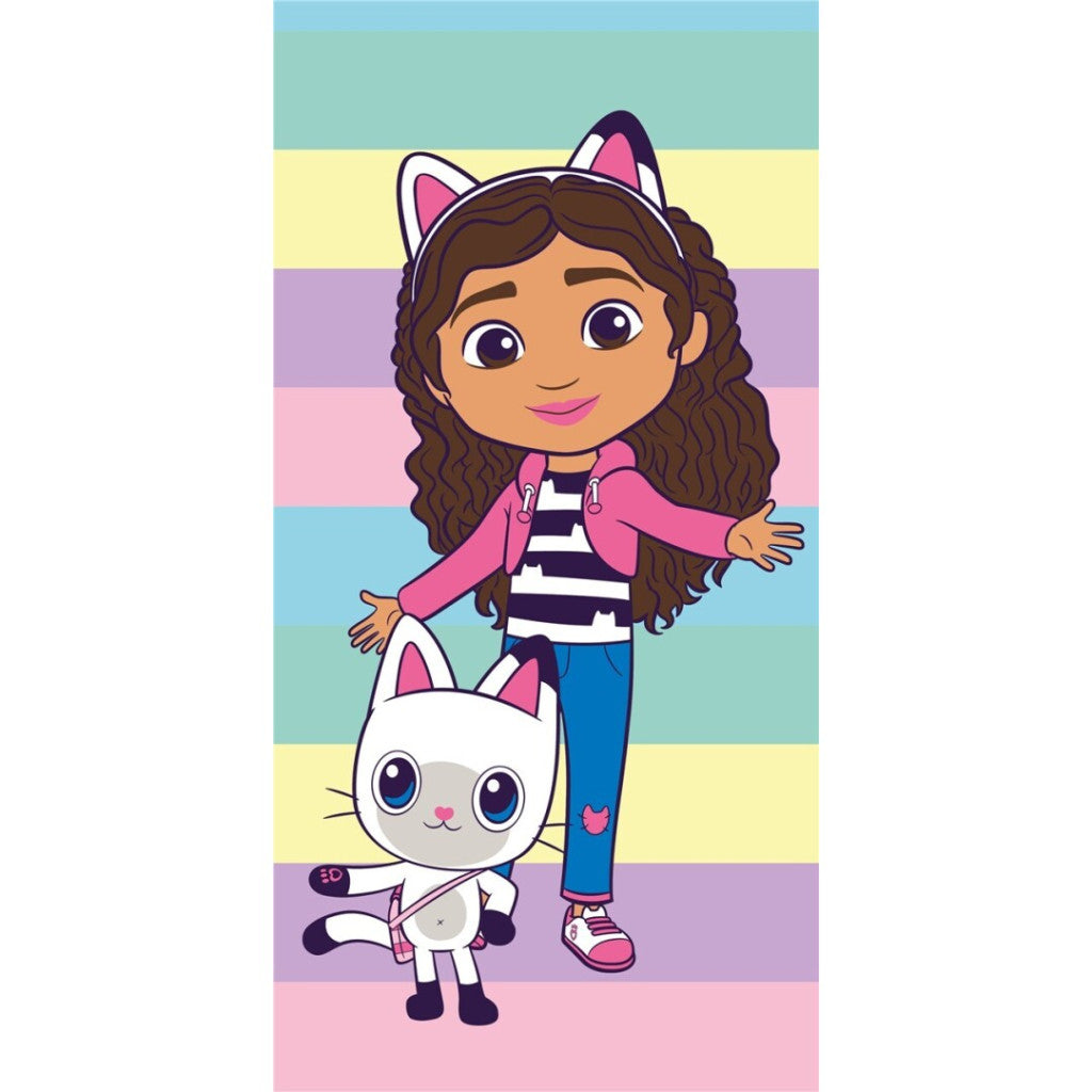 Gabby's Dollhouse Bath Beach towel 140 x 70 cm 100% COTTON Pandy Paws