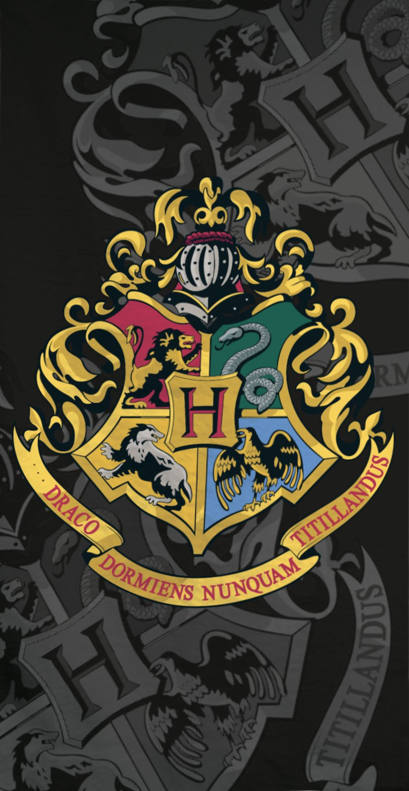 Harry Potter 100% COTTON Bath Beach Pool Towel 140 x 70 cm Hogwarts Coat of Arms