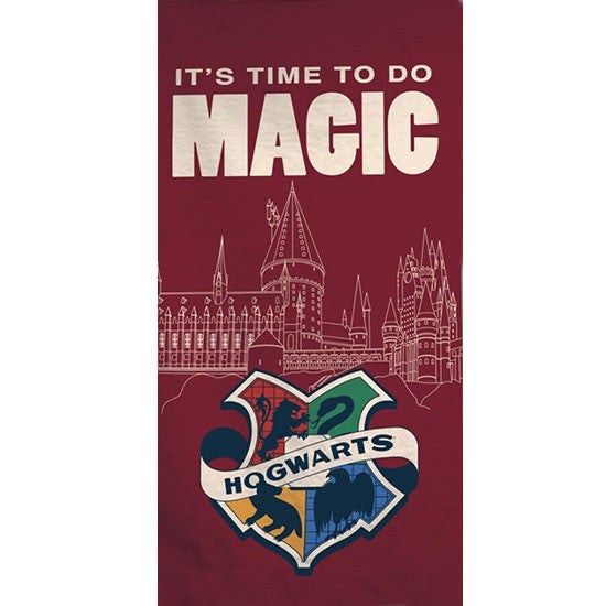 Harry Potter Bath Beach Towel 140 x 70 cm 100% COTTON. Hogwarts Coat of Arms