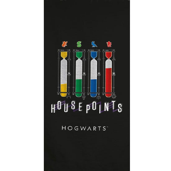 Harry Potter Bath Beach Towel 140 x 70 cm Fast Dry. House Points Hourglass