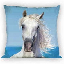 Load image into Gallery viewer, White Horse Cushion Cover or Pillowcase 40 x 40 cm 100% COTTON
