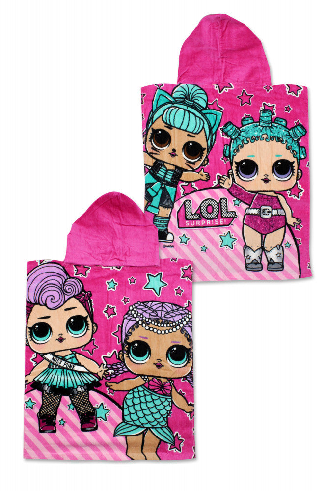 L.O.L. Surprise Bath Beach Poncho Towel 50 x 115 cm 100% COTTON