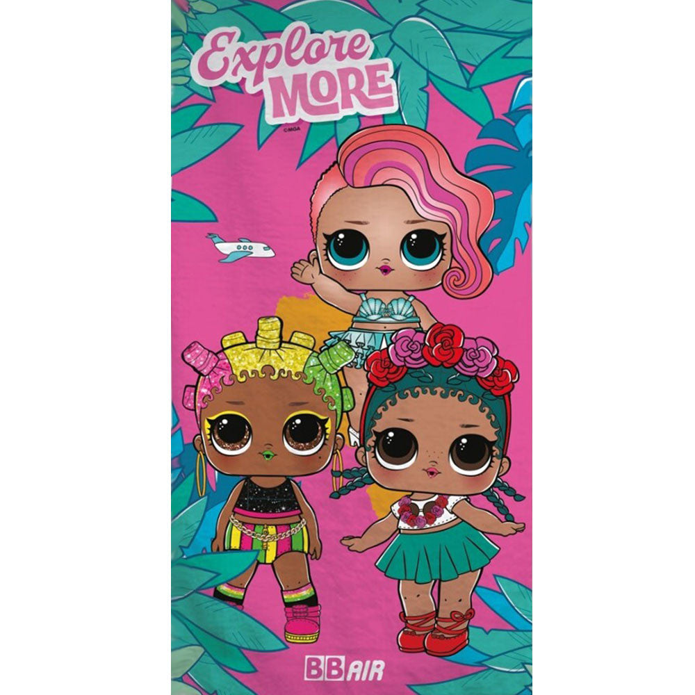 L.O.L. Surprise Bath Beach towel 140 x 70 cm Fast Dry. LOL Dolls