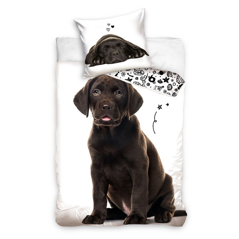 Labrador Retriever Single Duvet Cover Set 140 x 200 cm 100% COTTON - Dog