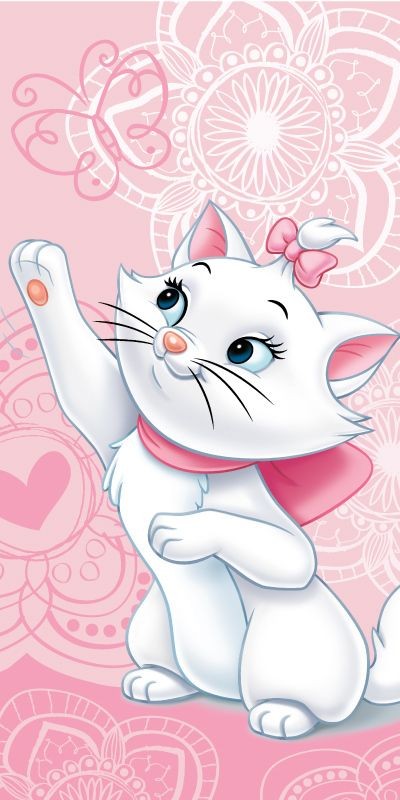 Disney THE ARISTOCATS Marie Bath Beach towel 140 x 70 cm. 100% COTTON pink