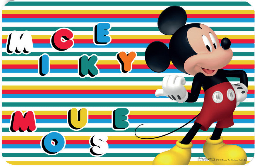 Disney Mickey Mouse Stripy Placemat 43 x 28 cm Kids Tablemat