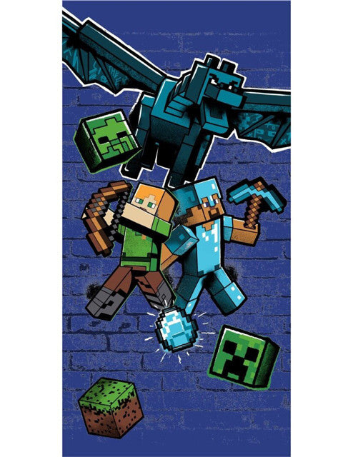 Minecraft Dragon Bath Beach Pool Towel 140 x 70 cm Fast Dry