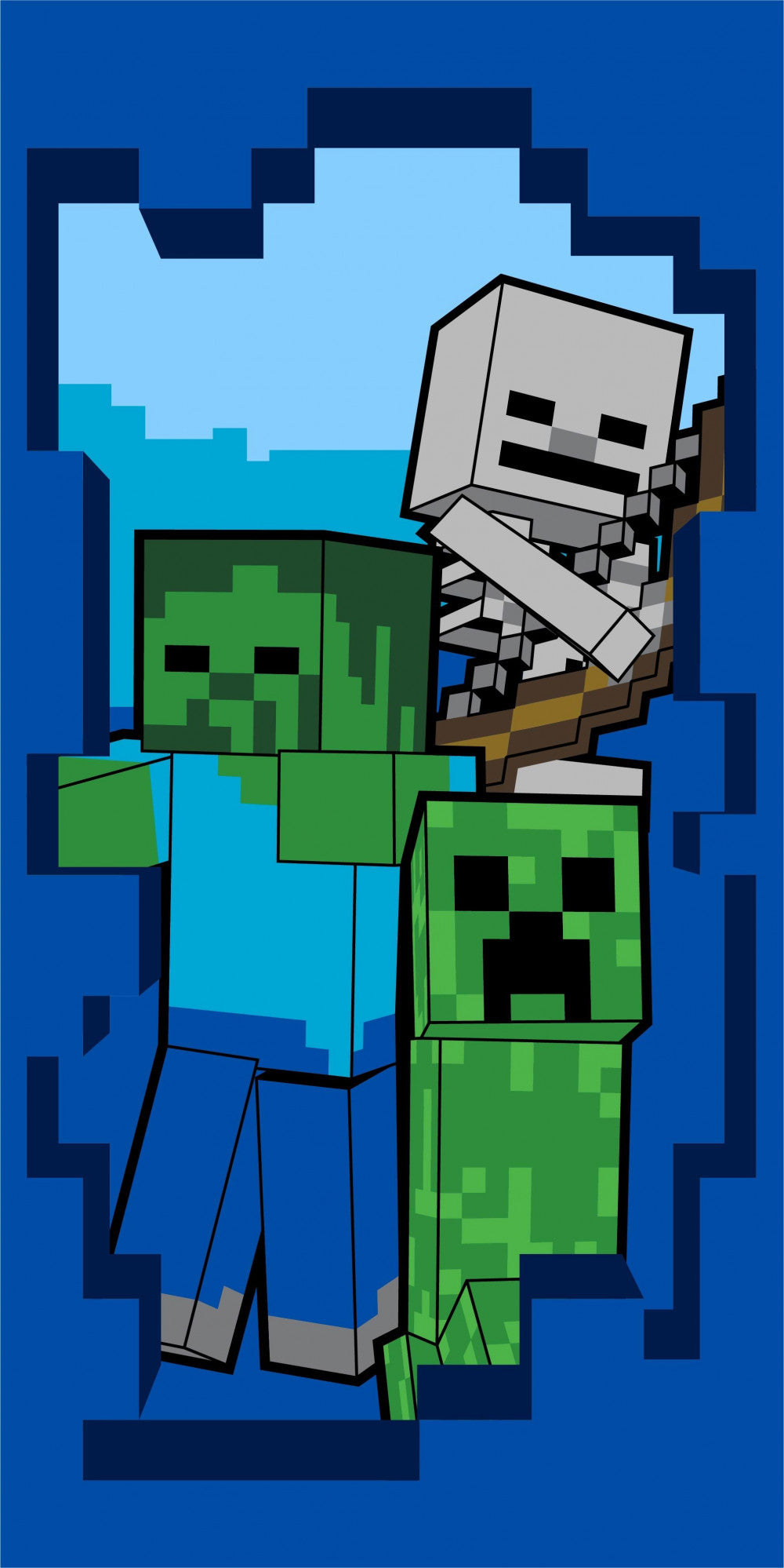 Minecraft Bath Beach Towel 140 x 70 cm 100% COTTON