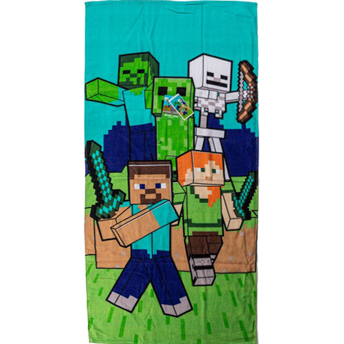 Minecraft Bath Beach Towel 140 x 70 cm 100% COTTON