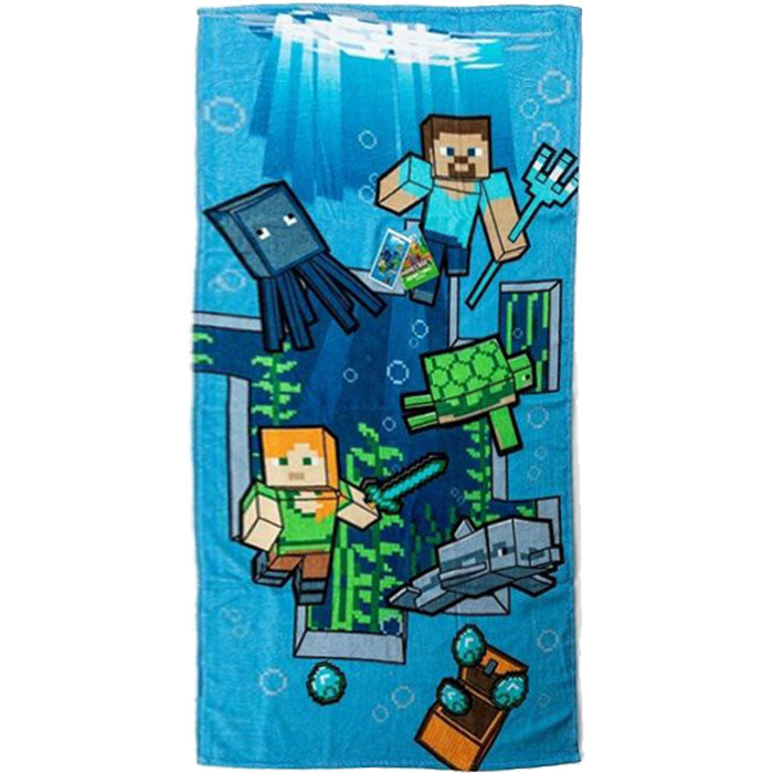 Minecraft Bath Beach Towel 140 x 70 cm 100% COTTON