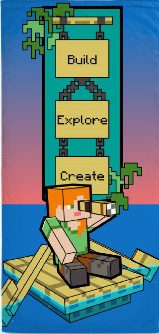 Minecraft Bath Beach Towel 140 x 70 cm 100% COTTON Alex