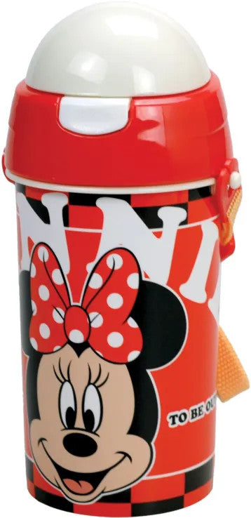 Disney Minnie Mouse Plastic Water Bottle 500 ml 18 cm tall - Age 4+