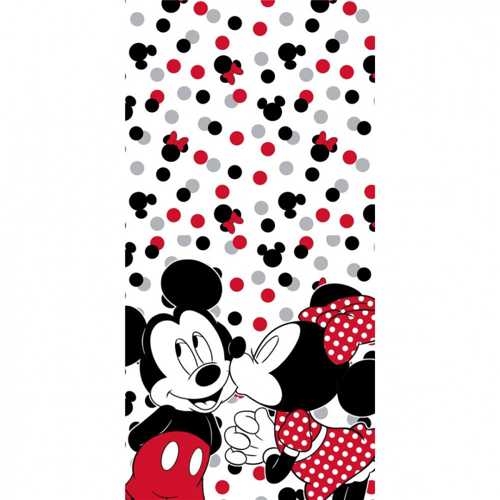 Disney Mickey & Minnie Mouse Bath Beach towel 140 x 70 cm 100% COTTON Love dots