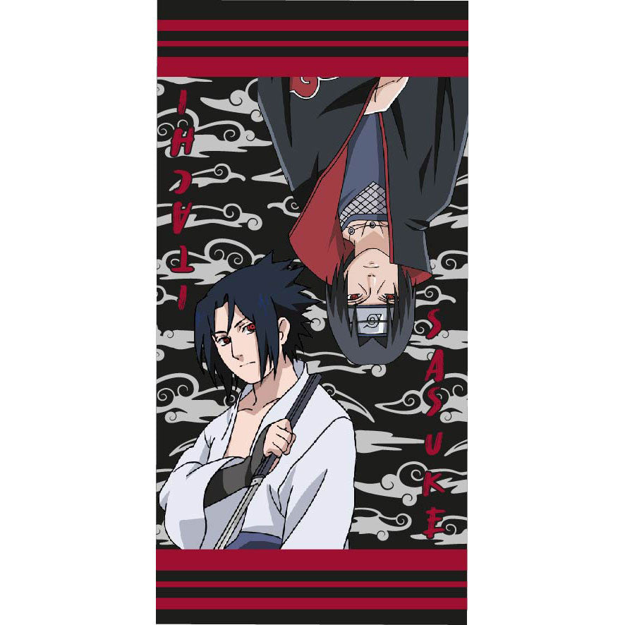 Naruto Bath Beach Towel 140 x 70 cm  100% COTTON Uchiha Brothers -Japanese Manga