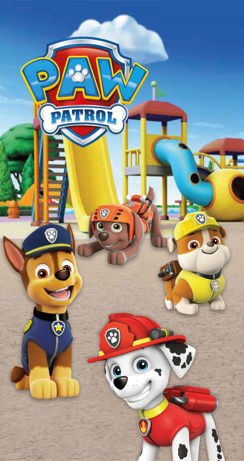 Paw Patrol Bath Beach towel 140 x 70 cm. 100% COTTON Chase Rubble Marshall Zuma