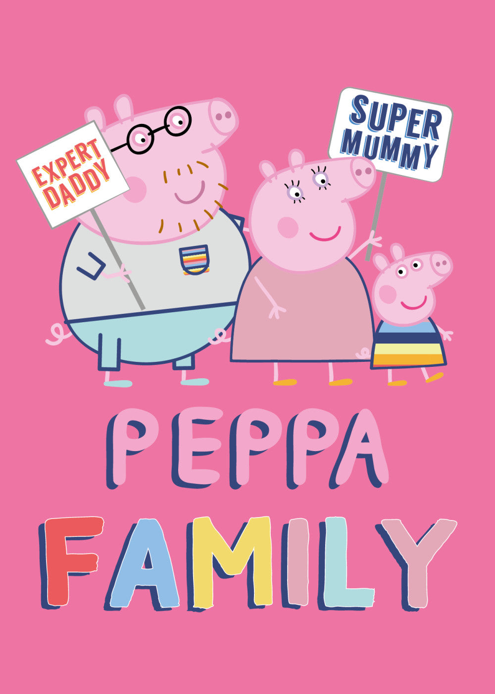 Peppa Pig Fleece Throw Blanket 100 x 140 cm Family Mum and Dad