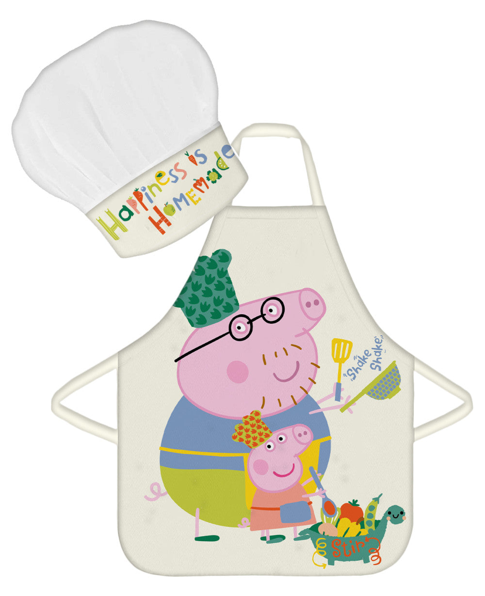 Peppa Pig Apron and Chef's Hat Set. Age 3-8 years Daddy Pig