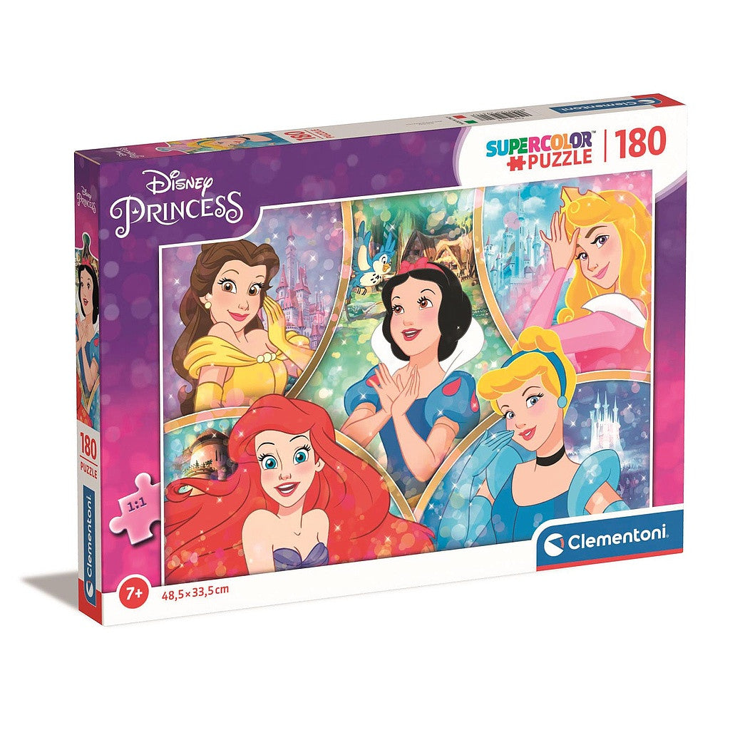 Disney Princess Puzzle 180 pieces. 48.5 x 33.5cm. Age 7+. Cinderella, Snow White