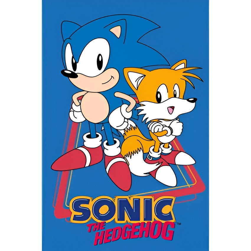 Sonic The Hedgehog Hand & Face towel 30 x 50 cm 100% COTTON Miles 'Tails' Prower
