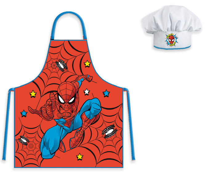 Marvel The Amazing Spider-Man Apron and Chef's Hat Set -  Age 3-8 years