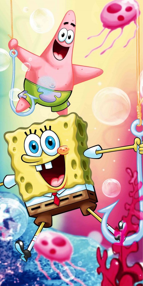 SpongeBob Squarepants Bath Beach Towel 140 x 70 cm 100% COTTON Patrick