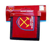 Load image into Gallery viewer, West Ham United Football Club Money Wallet. Crest Logo Official Club Merchandise
