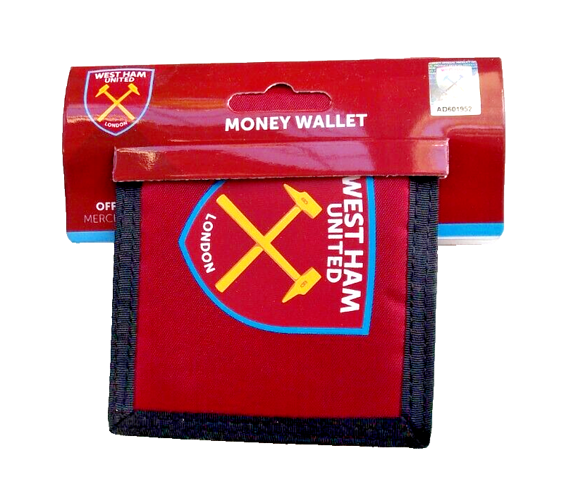 West Ham United Football Club Money Wallet. Crest Logo Official Club Merchandise