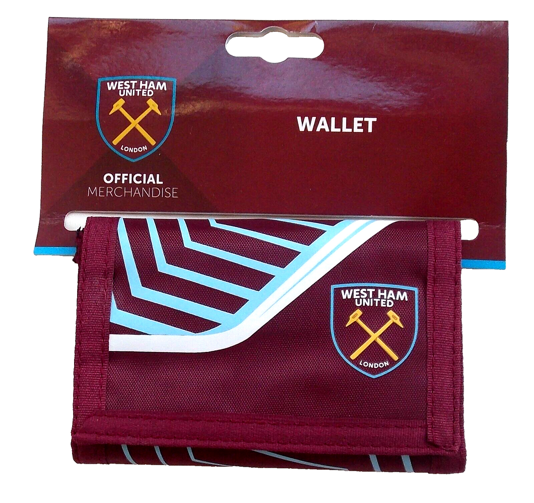 West Ham United Football Club Flash Wallet. Crest Logo Official Club Merchandise