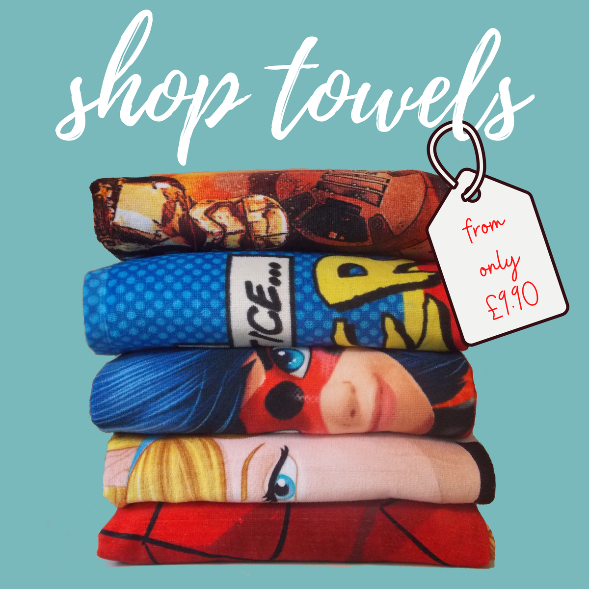Bojest Store Official Superhero Towels for Kids