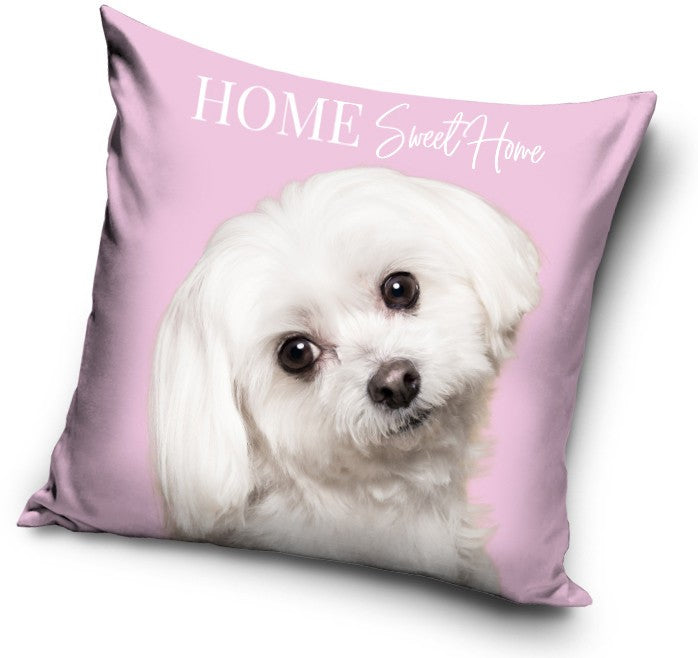 Bijon Frise Dog Cushion Cover/Pillowcase 38 x 38 cm.