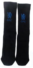 Load image into Gallery viewer, Chelsea FC Logo Socks - Black -Size 8-11. Polycotton
