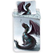 Load image into Gallery viewer, Baby Dragon Reversible Single Duvet Cover Set
