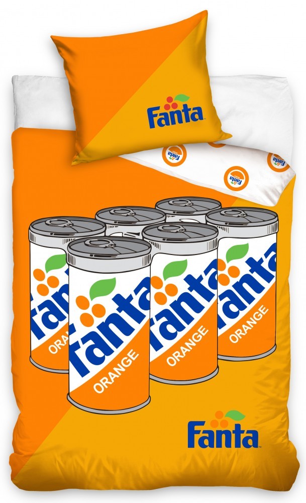 Fanta Logo Single Duvet Cover Set - 100% Cotton