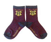 Load image into Gallery viewer, Harry Potter Children&#39;s socks 2 Sizes 23-30 Polycotton. Hogwarts &quot;H&quot;
