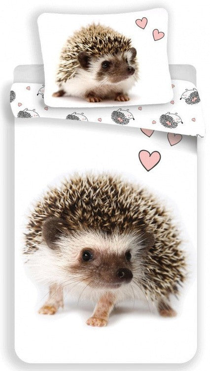 Hedgehog Single Duvet Cover Set 140 x 200 cm 100% COTTON