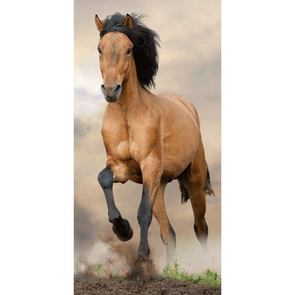 Brown Horse Running Bath & Beach Towel - 100% Cotton