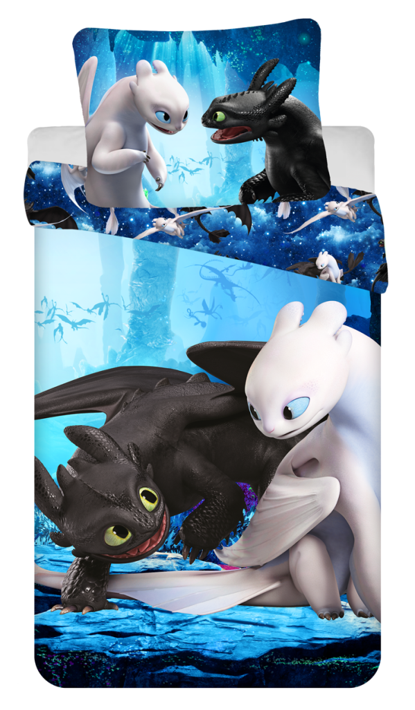 How to Train Your Dragon Single Duvet Cover Set 140 x 200 cm Toothless