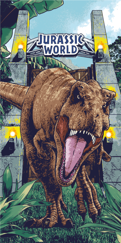 Jurassic World Dinosaur Bath Beach Pool Towel 140 x 70 cm 100% COTTON